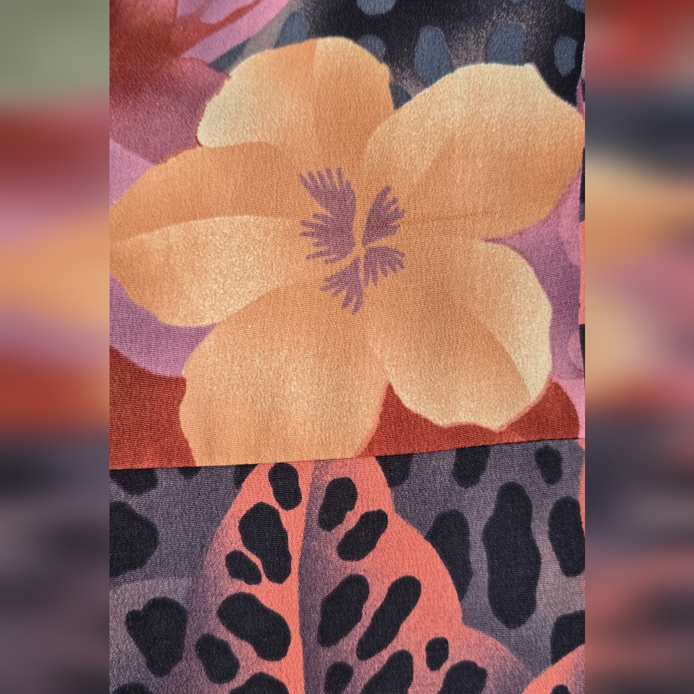 Vintage A.K.F. Hibiscus Tropical print Vest Size Small - Picture 5 of 10